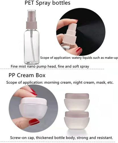 11-Pack Travel Bottles Set – Leak-Proof Toiletry Containers for Shampoo & Liquids, Portable & Tsa-Approved